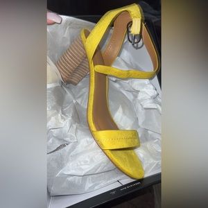 Nine West yellow heels